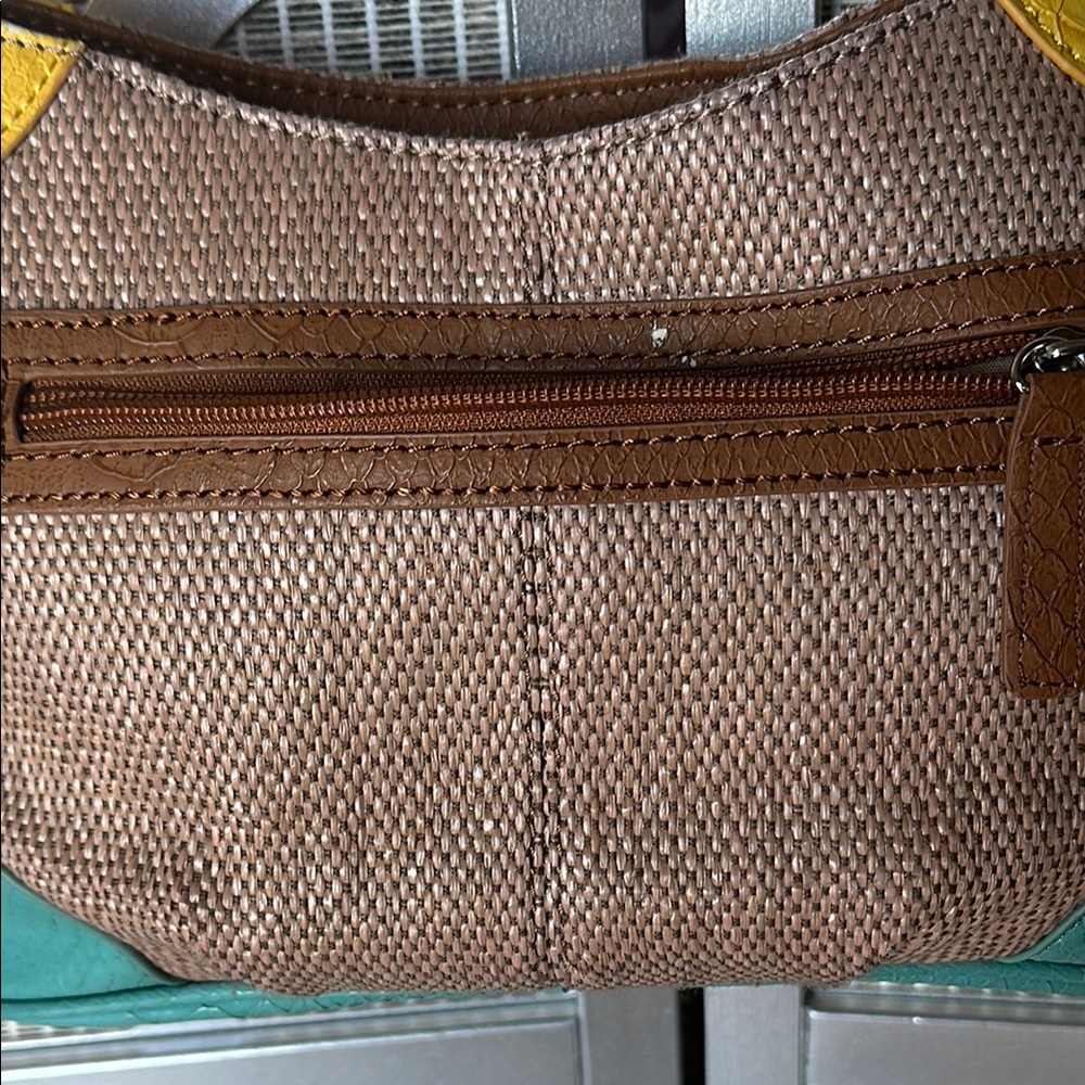 Apt. 9 Pink and Yellow Color-Block Shoulder Bag - Picture 9 of 15